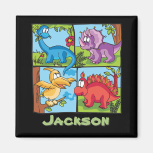 Dino Friends Personalisiert Magnet