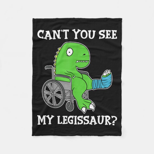 Dino Funny Get Well Broken Leg Gift Dinosaur With  Fleecedecke (Vorderseite)