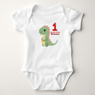 Dino Geburtstag 1 Heute Baby Strampler