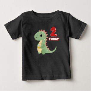 Dino Geburtstag 2 Heute Baby T-shirt