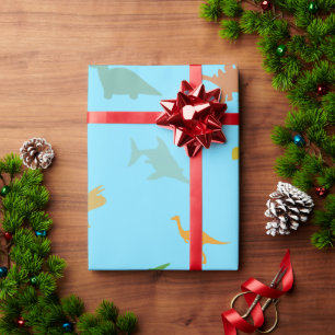 Dino-Geburtstags-Geschenkpapier – Kinder Geschenkpapier