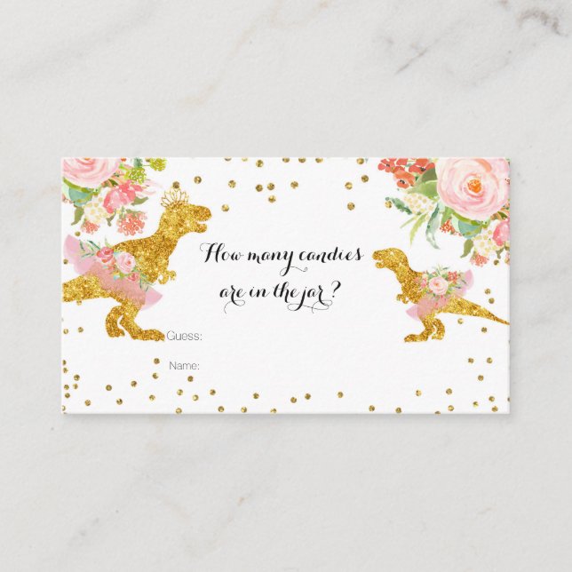 Dino Girl Wie viele Candies in der JAR-Karte Begleitkarte (Vorderseite)