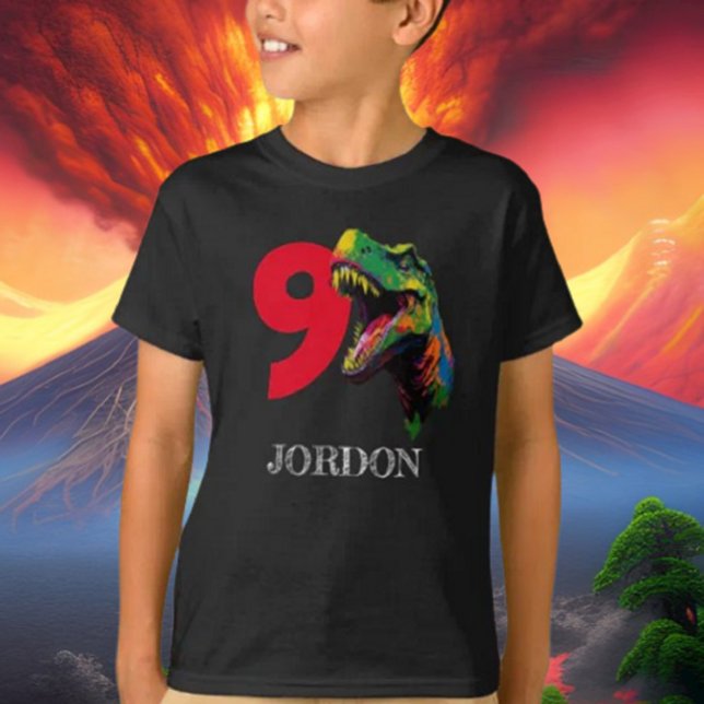 Dino Happy 9. Geburtstag T-Shirt (Bring your dream party to life with our selection of quality Dinosaur themed party supplies )