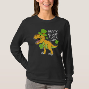 Dino Happy St Pat Trex Day Lucky Dinosaur St Patri T-Shirt