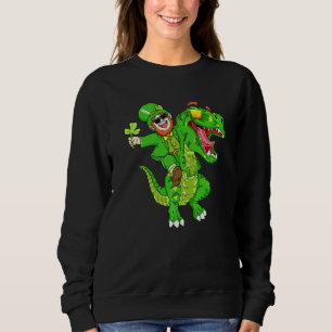 Dino Happy St Pat Trex Day St Patricks Day Kinder  Sweatshirt
