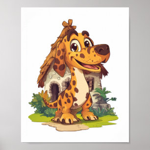 Dino Hund � Prähistorischer lustiger Welpe Poster