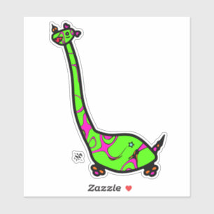 Dino Joe Colorful Horned Dinosaurier wie Kreatur 1 Aufkleber