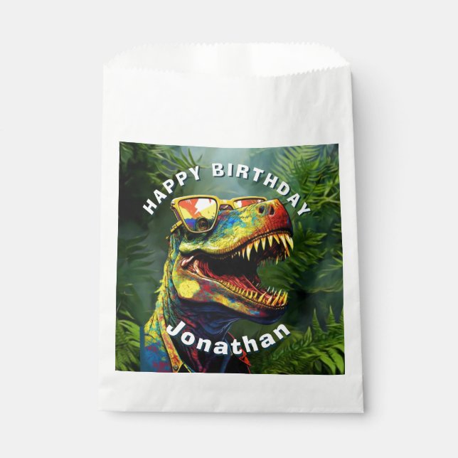 Dino Jurassic Jungle kids Geschenktütchen (Vorderseite)