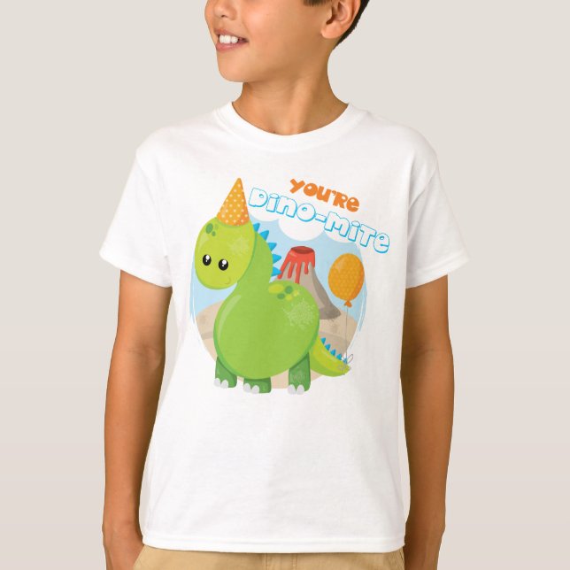 DINO Kids' Hanes TAGLESS® T - Shirt (Vorderseite)