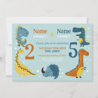 Dino Kindergeburtstag Girls Boys Jegliches Alters Einladung