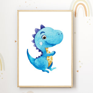 Dino-Kinderkrippe Poster Dinosaurier Kinderzimmer 