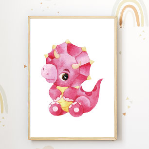 Dino-Kinderkrippe Poster Dinosaurier Kinderzimmer 