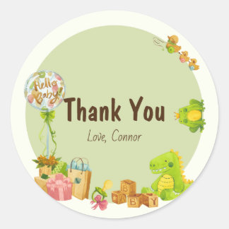 Dino-Kinderspielzeug Geburtstagsparty Runder Aufkleber