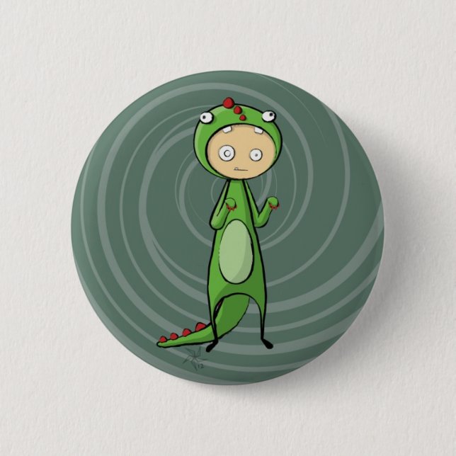 Dino-Knopf Button (Vorderseite)