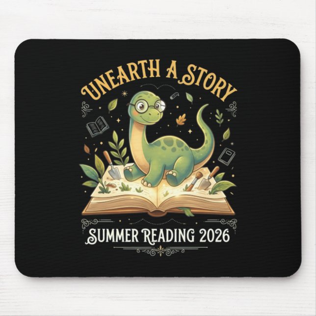 Dino-Leseabenteuer Sommer 2026 T Mousepad (Vorne)