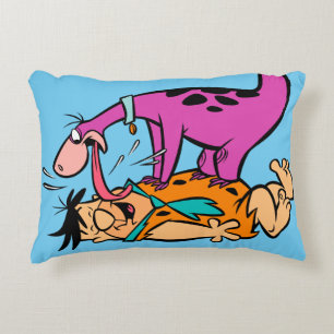 Dino Licking Fred Flintstone Dekokissen