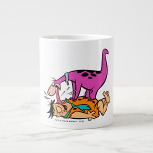 Dino Licking Fred Flintstone Jumbo-Tasse