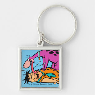 Dino Licking Fred Flintstone Schlüsselanhänger