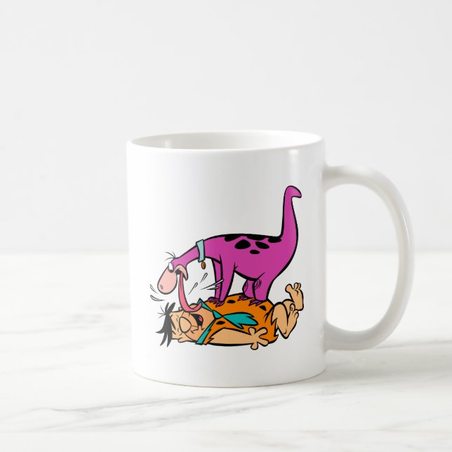 Dino Licking Fred Flintstone Tasse (Rechts)