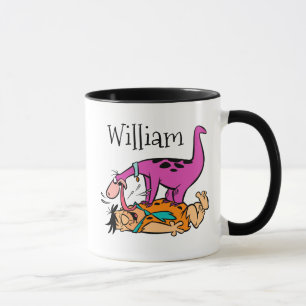 Dino Licking Fred Flintstone Tasse
