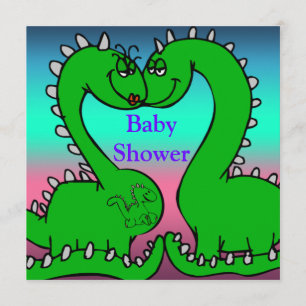 Dino-Liebe-Baby-Dusche Einladung