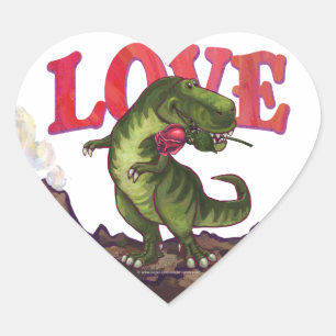 Dino Liebe Heart Stickers