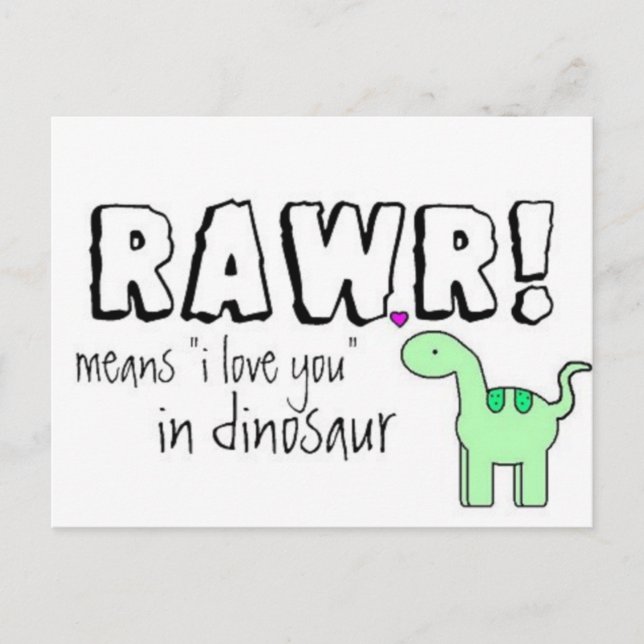 Dino Lingo Postkarte (Vorderseite)