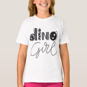 Dino-Mädchen Kinder T-Shirt - Süße Dinosaurier-Gra
