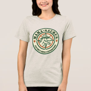 Dino Mamasaurus-Shirt, Dinosaur-Verpartytag Tri-Blend Shirt