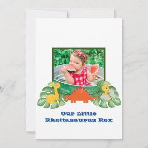Dino-Mite 1. Geburtstag- Dinosaurier Foto Einladun Einladung