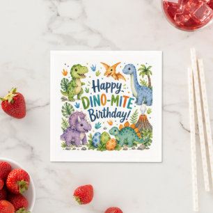 Dino-Mite Alles Gute zum Geburtstag Servietten