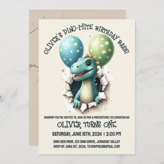 Dino-Mite Birthday Bash Einladung