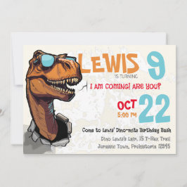 Dino-mite Birthday Bash: Roar with the T-Rex Einladung