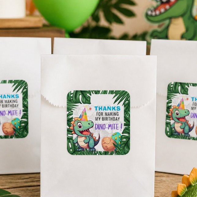 Dino-mite Birthday Danke Stickers (Von Creator hochgeladen)