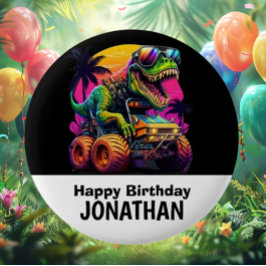 Dino-Mite Birthday Party Button
