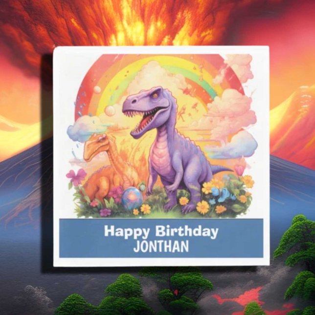 Dino-Mite Birthday Party Serviette (Von Creator hochgeladen)