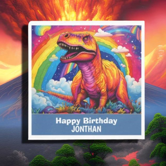 Dino-Mite Birthday Party Serviette (Von Creator hochgeladen)