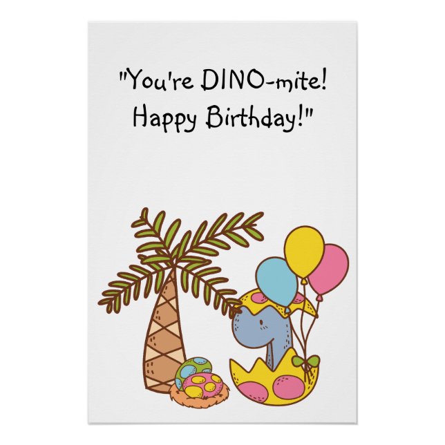 DINO-mite Birthday Poster (Vorderseite)