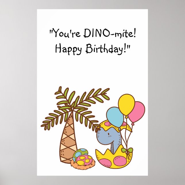 DINO-mite Birthday Poster (Vorne)
