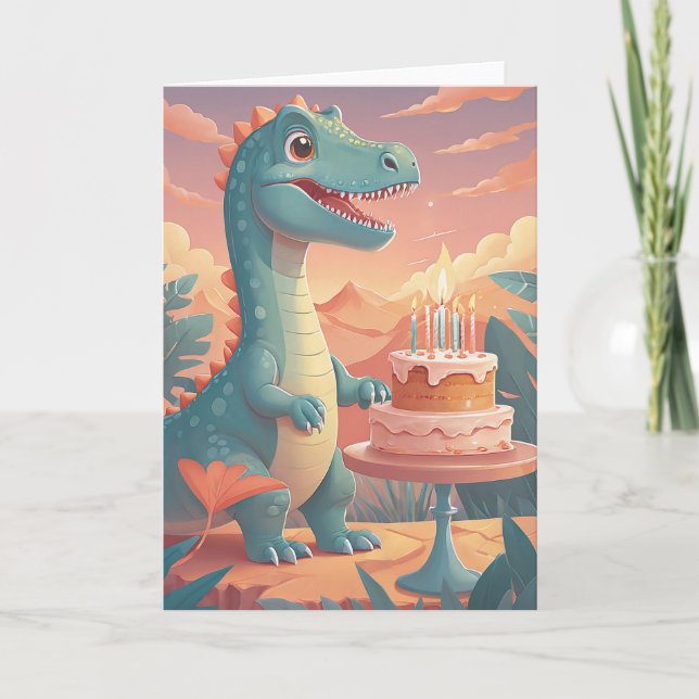 Dino-Mite Birthday Roar Karte (Vorderseite)
