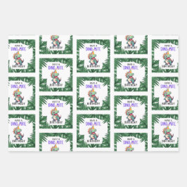 Dino-mite Birthday Wrapping Sheets Geschenkpapier Set