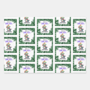 Dino-mite Birthday Wrapping Sheets Geschenkpapier Set