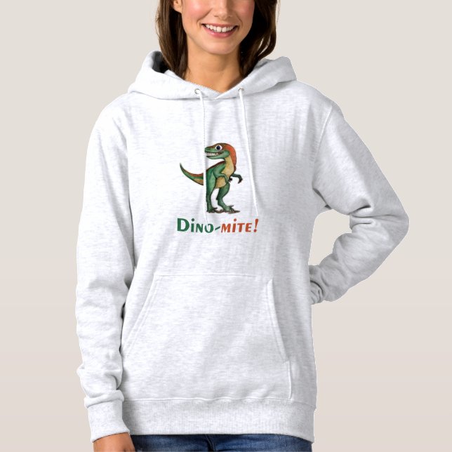 Dino mite design T - Shirt Hoodie (Vorderseite)