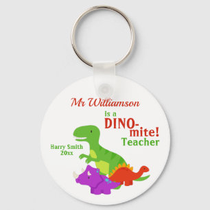 Dino-mite Dinosaur-Lehrer-Schätzung Schlüsselanhänger