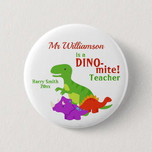 Dino-mite Dinosaurier Lehrerbewertung Button