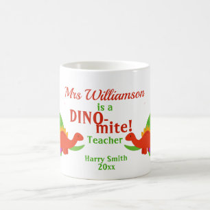 Dino-mite Dinosaurier Lehrerbewertung Kaffeetasse