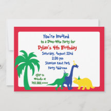 Dino-Mite Geburtstagseinladung
