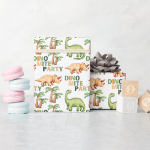 Dino-mite Geburtstagsparty Geschenkpapier