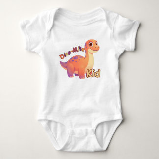 Dino-Mite Kid Baby T-Shirt Strampler
