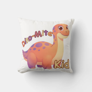 Dino-Mite Kid Throw Pillow Kissen